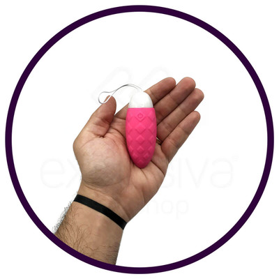 Foto 4 do produto Dini Vibrating Egg - Cápsula Vibratória em Silicone Atóxico com 10 Modos de Vibração - 8 x 3,2 cm | Cor: Pink