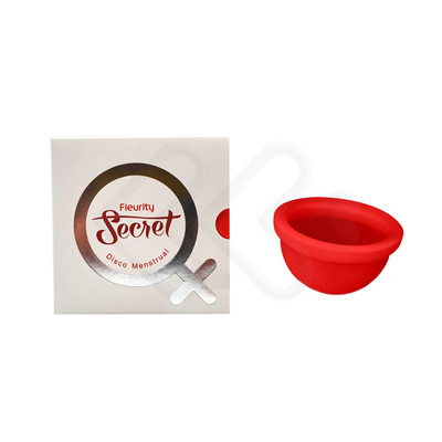 Disco Menstrual em Silicone com Tamanho Único - Fleurity Secret | Cor: Vermelho