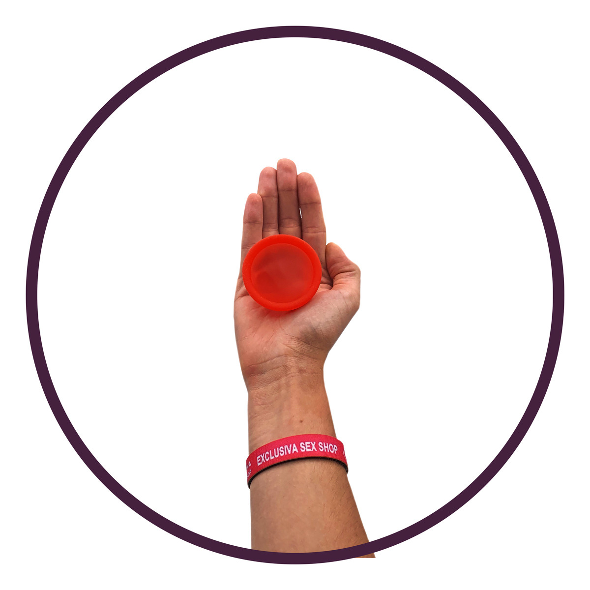 Disco Menstrual em Silicone com Tamanho Único - Fleurity Secret | Cor: Vermelho - 3
