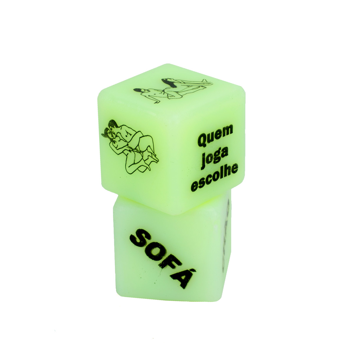 Jogo do Prazer Hot com 2 Dados que Brilham no Escuro - Diversão ao Cubo - 2