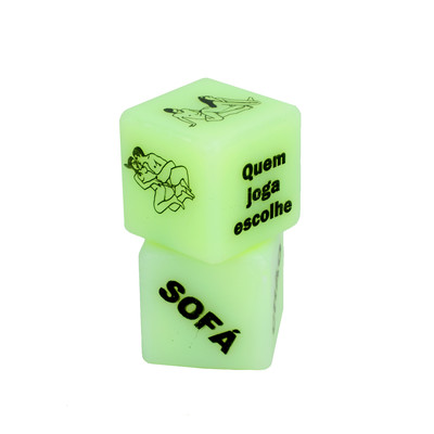 Foto 2 do produto Jogo do Prazer Hot com 2 Dados que Brilham no Escuro - Diversão ao Cubo