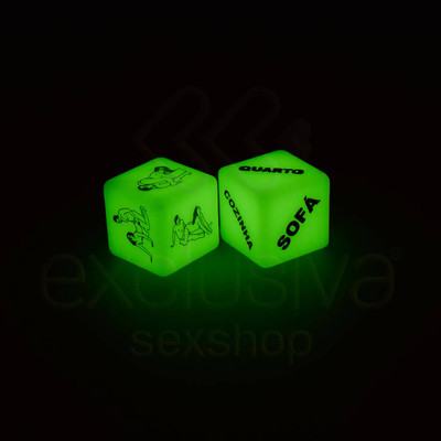 Foto 5 do produto Diversão ao Cubo - Jogo do Prazer Hot que Brilham no Escuro - Contém 2 Dados