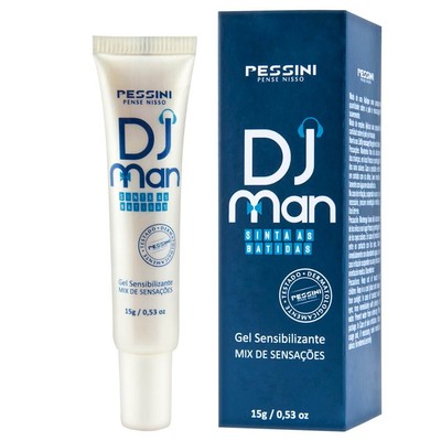 Gel Excitante que Vibra, Pulsa e Excita - Pessini DJ Man - 15 G
