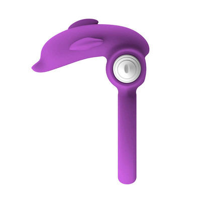 Foto 3 do produto Anel Peniano com Estimulador Clitoriano em Formato de Golfinho e Vibração Única - Dolphin Cock Ring | Disponível em 2 Cores