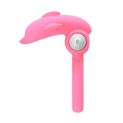 Foto 8 do produto Anel Peniano com Estimulador Clitoriano em Formato de Golfinho e Vibração Única - Dolphin Cock Ring | Disponível em 2 Cores