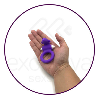 Foto 5 do produto Anel Peniano com Estimulador Clitoriano em Formato de Golfinho e Vibração Única - Dolphin Cock Ring | Disponível em 2 Cores