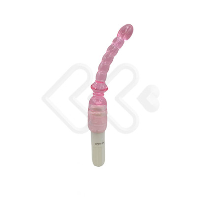 Foto 2 do produto Plug Anal em Jelly com Esferas Estimuladoras e Vibração Única - Dolphin Love - 12,2 x 2,6 cm