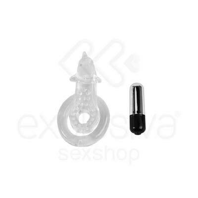 Foto 2 do produto Dolphin Vibrating Ring - Anel Duplo com Estimulador de Clitóris em Forma de Golfinho com Vibração Única