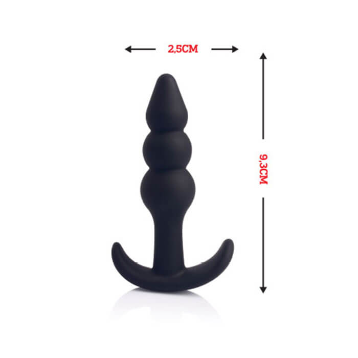 Dom H2 - Plug Anal Spinner Escalonado com Alça - 9,3 x 2,5 cm - 4