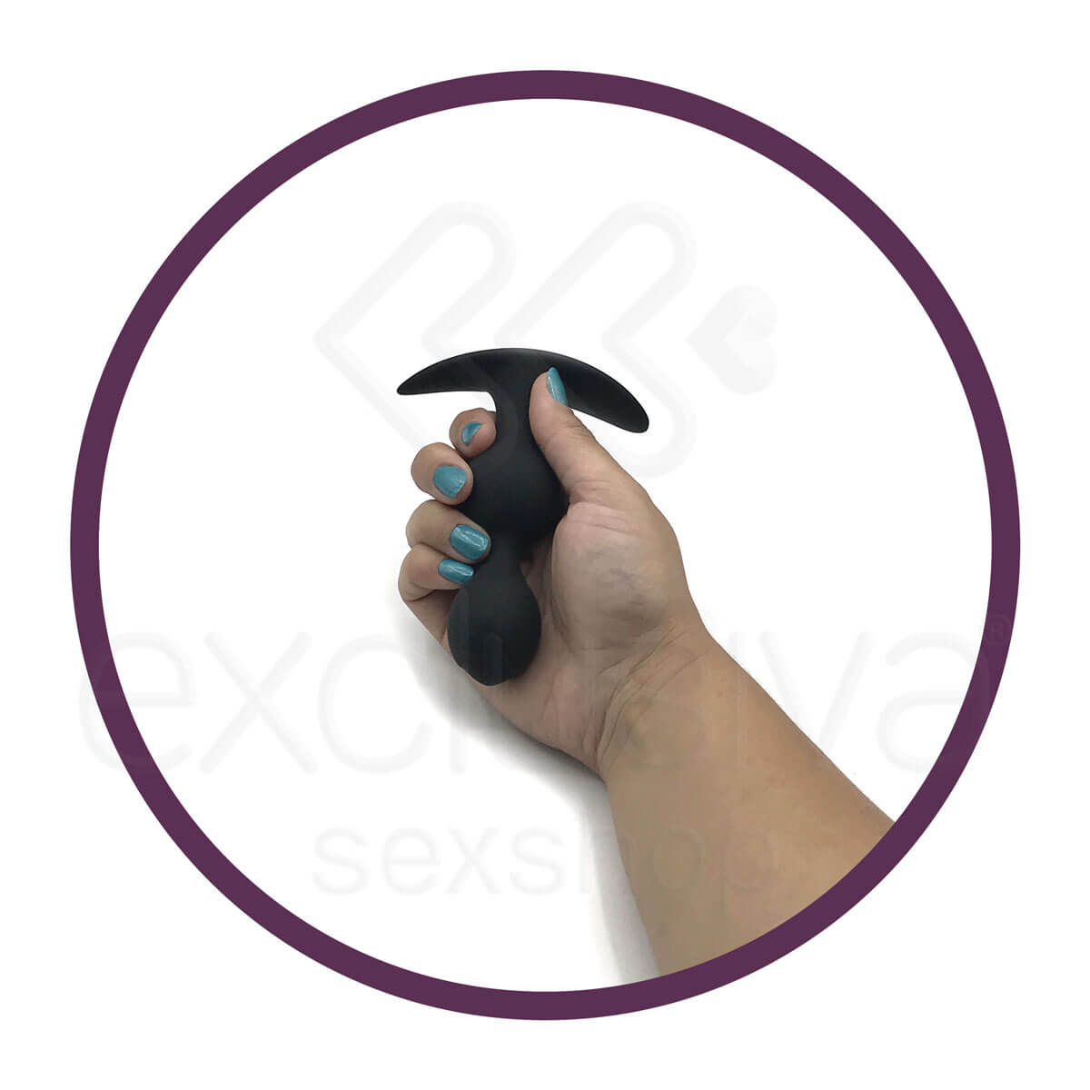 Dom H3 - Plug Anal Two Beads Anatômico - 11,8 x 3,4 cm - 4