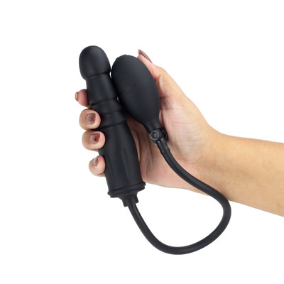 Plug Anal Inflável em Elastômero com Formato de Pênis e Corpo Escalonado - Dom H8 Dildo | 14 x 3,5 cm