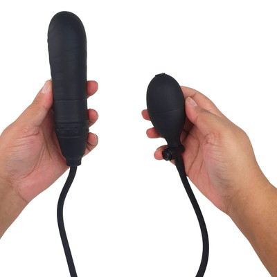 Plug Anal Inflável com Formato de Pênis em Elastômero - Dom H9 Dildo | 12,4 x 3,2 cm