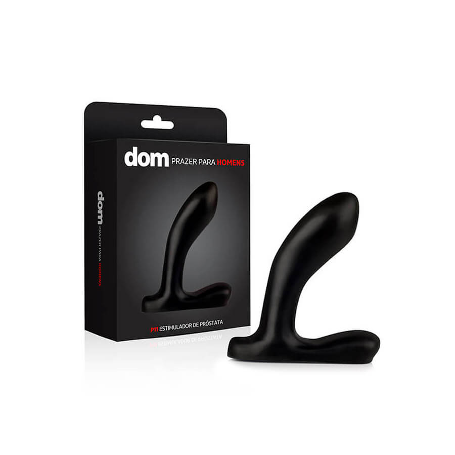 Dom P11 - Estimulador de Próstata em PVC Atóxico com Base Achatada - 9 x 3 cm - 1