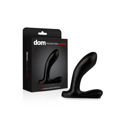 Dom P11 - Estimulador de Próstata em PVC Atóxico com Base Achatada - 9 x 3 cm