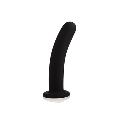 Foto 2 do produto Plug Anal em Silicone Aveludado com Formato Levemente Curvado e Ventosa - Dom P13 Butt Plug Tortinho | 16,5 x 3,5 cm