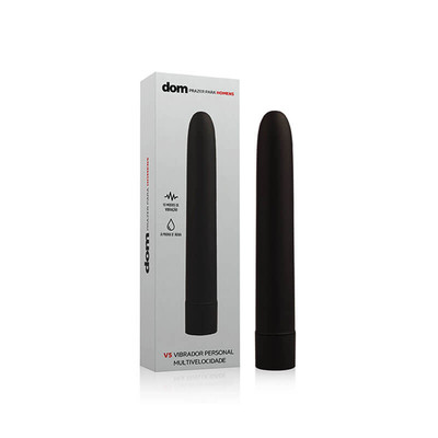 Vibrador Personal em ABS Atóxico com 10 Modos de Vibração e Formato Anatômico - Dom V5 | 15 x 2,6 cm