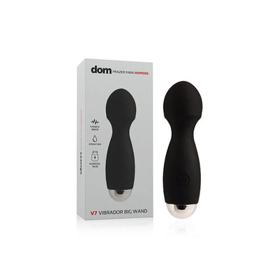 Foto 1 do produto Vibrador Estimulador de Ponto G e Clitóris em Silicone com 10 Modos de Vibração Recarregável - Dom V7 Vibrador Big Wand - 6 x 3,8 cm