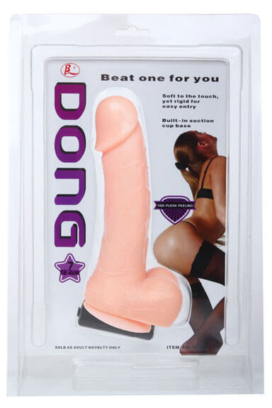 Dong - Pênis em PVC com Rotação, Vibração Multivelocidade e Ventosa - 18,4 x 4 cm - 4