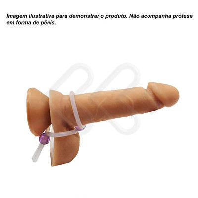 Anel Peniano em Silicone com Ajuste Duplo para Pênis e Escroto - Double Action Ring 7"