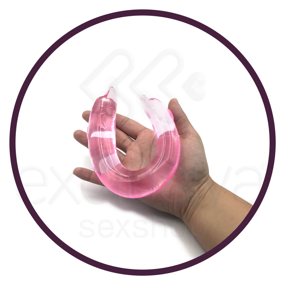 Double Dolphin - Prótese Dupla com Formato de Golfinho Flexível - 29,7  X 3 x 2,6 cm | Disponível em 2 Cores - 2