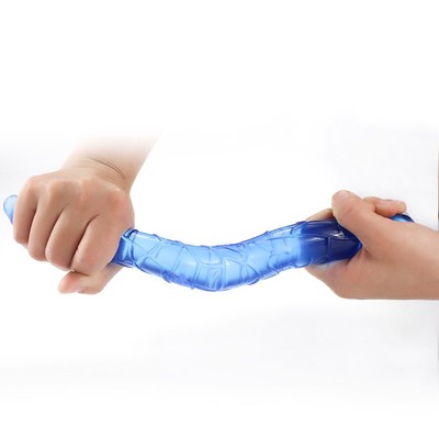 Foto 6 do produto Prótese Dupla com Veias Massageadoras e Glande Saliente nas Duas Extremidades - Double Dong | 28,8 x 3,3 cm | Disponível em 5 Cores