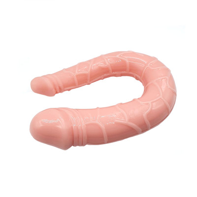 Foto 2 do produto Prótese Dupla com Veias Massageadoras e Glande Saliente nas Duas Extremidades - Double Dong | 28,8 x 3,3 cm | Disponível em 5 Cores
