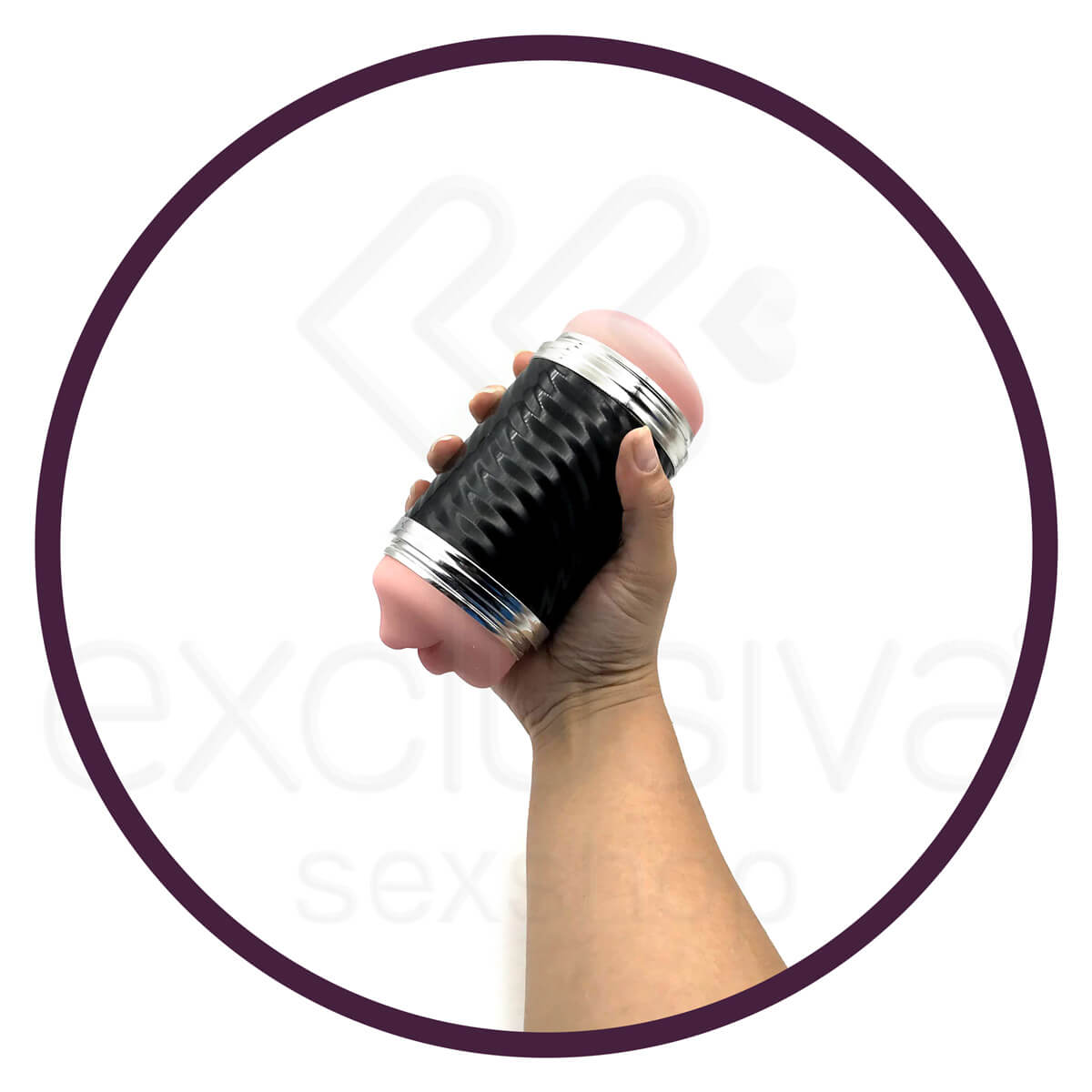 Masturbador Duplo que Simula Sexo Vaginal e Anal com Texturas Interna - Double Entrance | 15,4 x 6,9 cm | Disponível em 2 Cores - 12