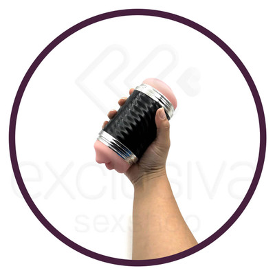 Masturbador Duplo que Simula Sexo Vaginal e Anal com Texturas Interna - Double Entrance | 15,4 x 6,9 cm | Disponível em 2 Cores