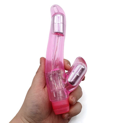Foto 4 do produto Vibrador Rabbit em Jelly com Vibração Multivelocidade - Aphrodisia Dual Stimulator Curvaceous | 12,5 x 3 cm | Disponível em 2 Cores