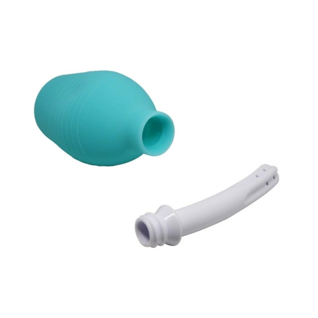 Ducha Higiênica Unissex para o Uso Anal em PVC e Aplicador com Jatos Laterais - 310 ml | Pretty Love Mr Play | Cor: Verde Água - 2