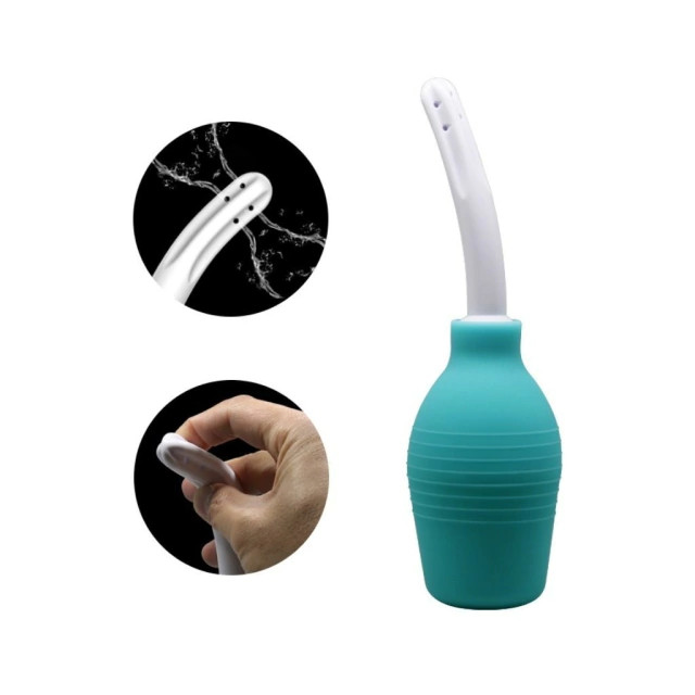 Ducha Higiênica Unissex para o Uso Anal em PVC e Aplicador com Jatos Laterais - 310 ml | Pretty Love Mr Play | Cor: Verde Água - 4