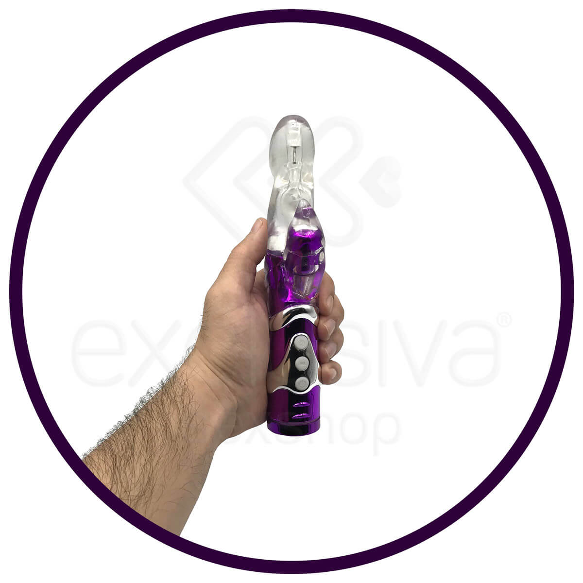 Edencouple Android - Vibrador Estimulador de Clítoris e Ponto G com Tecnologia de Rotação 360° - 8,5 x 3 cm - 5