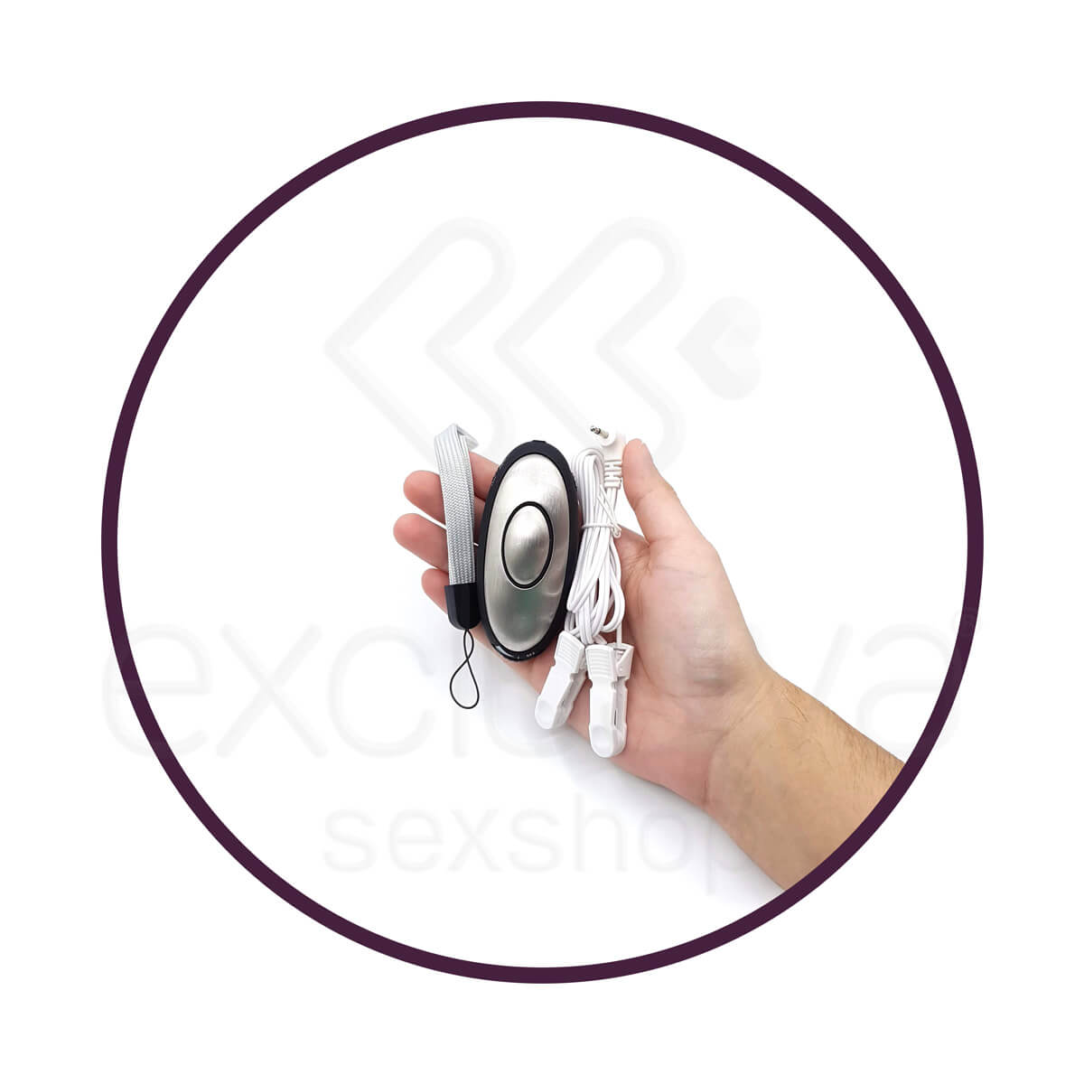 Electro Sex - Grampos Para Mamilos com Estimulações Elétricas, Controle Remoto com Fio e Alça - 3