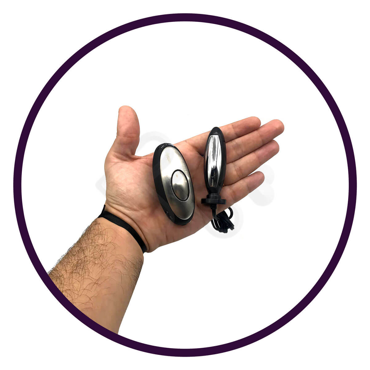 Electro Sex - Plug Anal Eletro Choque com Controle Remoto  - 7 x 2,5 cm - 5