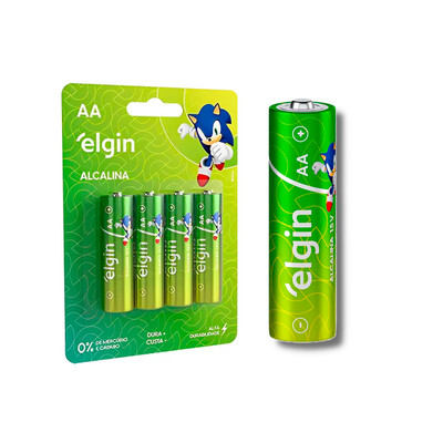 Pilha Alcalina "AA" LR6 (1,5V) - Elgin Energy | 4 unidades