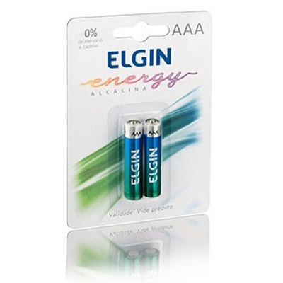 Elgin Energy - Pilha Alcalina Palito AAA LR03 (1,5V) - 2 unidades
