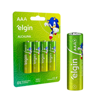 Pilha Zinco Palito AAA (1,5V) - Elgin Energy | 4 unidades