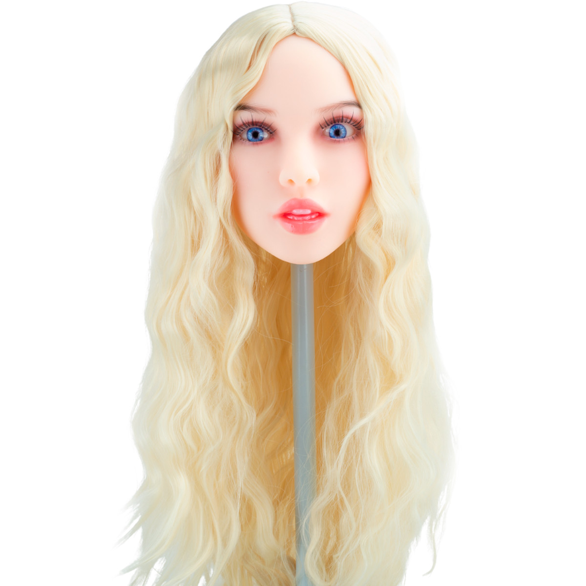 Emily - Boneca Realística em TPE com Pele Morena, Cabelo Loiro Longo, Olhos Azuis, Seios Médios, Vértebras em Aço e Acessórios - 43 Kg e 1,58 Metros de Altura - 5