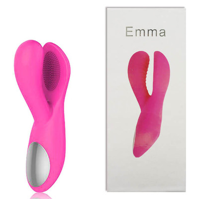 Foto 1 do produto Emma - Vibrador Ponto G Recarregável com Estimulador Clitoriano e 6 Padrões de Vibração - 16 x 5 cm | Cor: Rosa