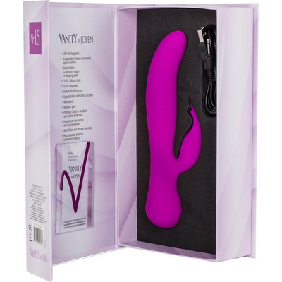 Foto 1 do produto Vanity by Jopen - Vibrador Recarregável Estimulador de Ponto G e de Clítoris com Vibração e Rotação - 21,2 x 4 cm