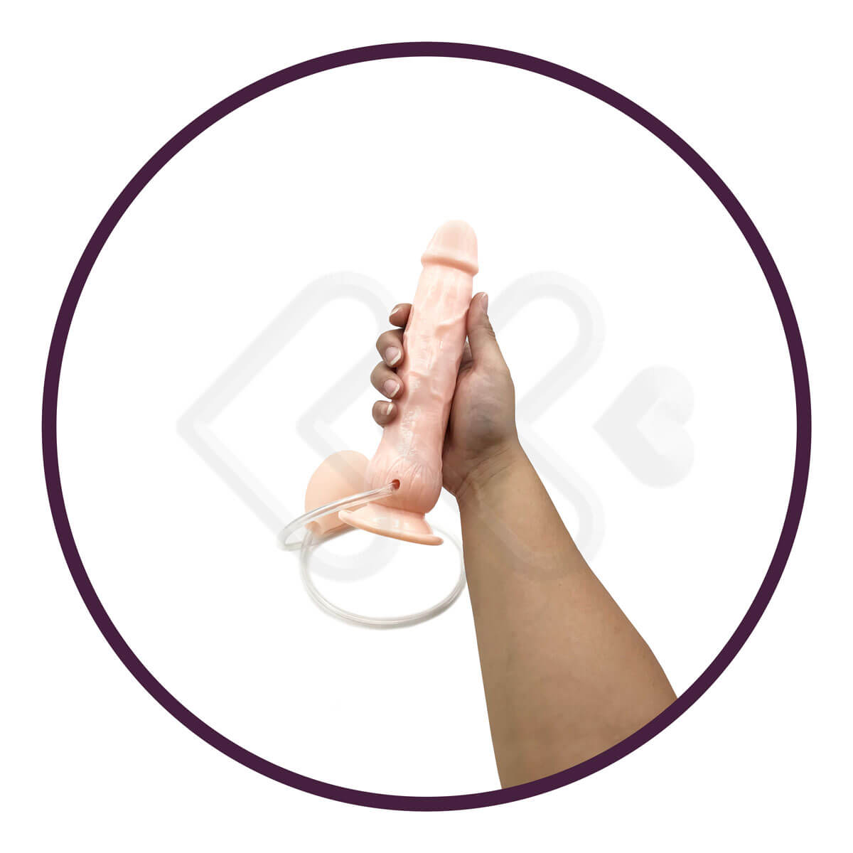 Prótese em Formato de Pênis com Glande Definida, Veias Salientes, Ventosa e Simulação de Ejaculação - Eros Fountain | 18,7 x 3,8 cm - 6