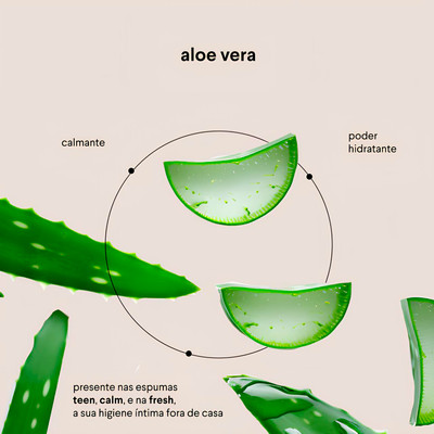 Foto 2 do produto Espuma de Higiene Íntima Suave com Aloe Vera e Ácido Lático - NUAÁ Teen | 150 ml