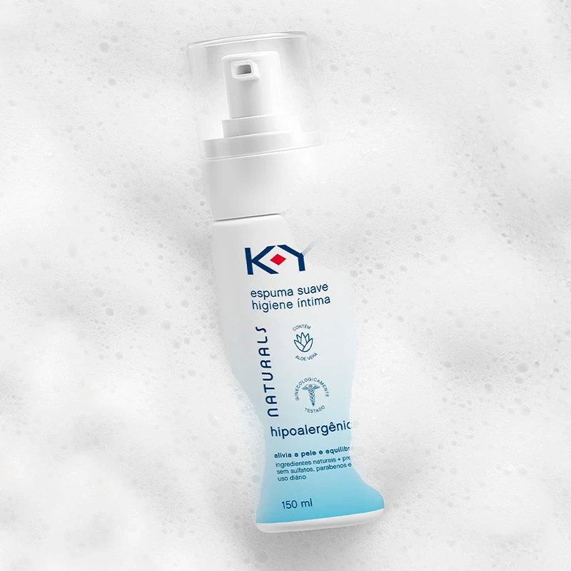 Espuma de Higiene Íntima Suave com Aloe Vera - K-Y Naturals Hipoalergênica | 150 ml - 3