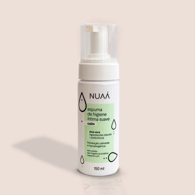 Espuma de Higiene Íntima Suave com Aloe Vera - NUAÁ Calm | 150 ml