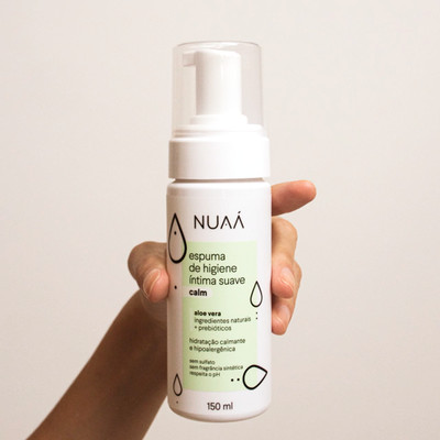 Espuma de Higiene Íntima Suave com Aloe Vera - NUAÁ Calm | 150 ml