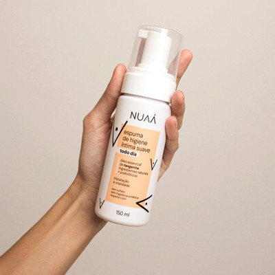Espuma de Higiene Íntima Suave com Óleo de Tangerina - NUAÁ Todo Dia | 150 ml
