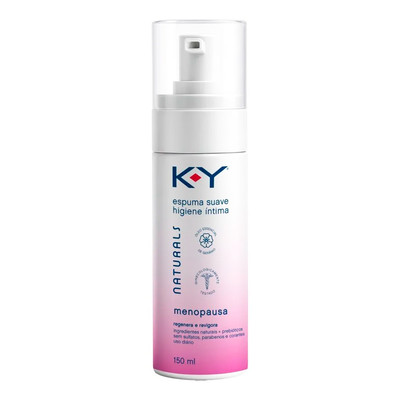 Espuma de Higiene Íntima Suave para Uso Diário - K-Y Naturals Menopausa | 150 ml