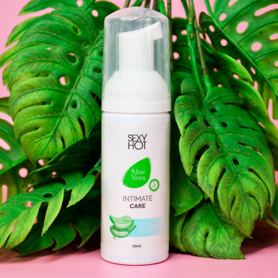 Foto 1 do produto Espuma Higienizadora com Ativos Naturais - Sexy Hot Intimate Care Aloe Vera - 50ml