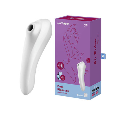 Foto 9 do produto Estimulador 2 em 1 Recarregável com 11 Intensidades de Sucção e Vibração - Satisfyer Dual Pleasure | Disponível em 2 Cores