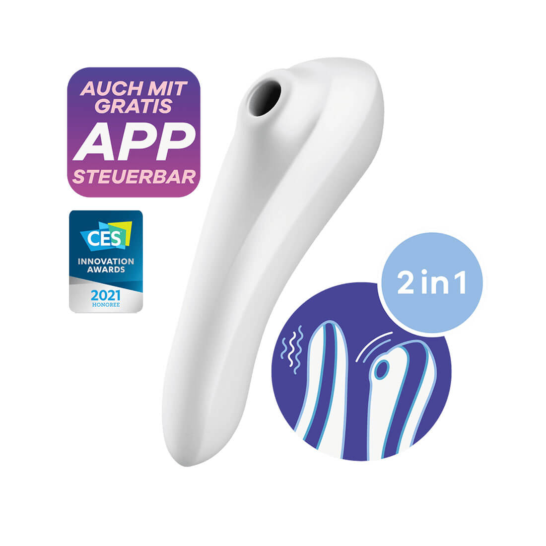 Estimulador 2 em 1 Recarregável com 11 Intensidades de Sucção e Vibração - Satisfyer Dual Pleasure | Disponível em 2 Cores - 10